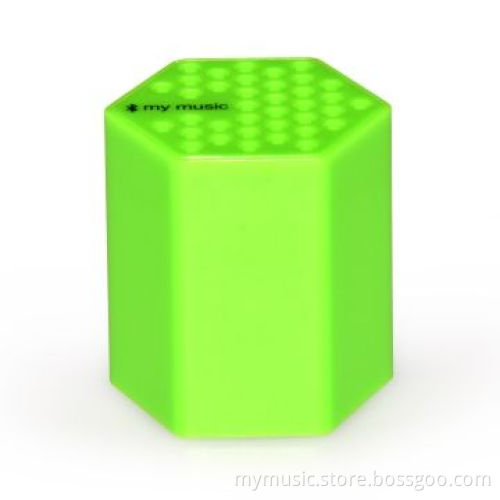 Competitive Price Portable Bluetooth Mini Speaker with Hexagon Shape and 2.0W Output